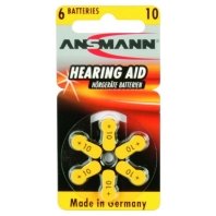 123546 (10 Stück) - Hearing aid battery 10 PR70 Zinc Air 6er Rad (PK=6Stk.), 123546 - Promotional item