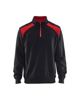 Blaklader sweater 3353- 1158 zwart/rood mt XL