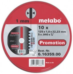 Metabo 125mm doorslijpschijven RVS 10 stuks - 0817
