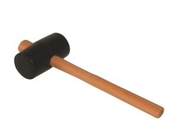 Super Prof rubber hamer vlak zwart dia 75mm